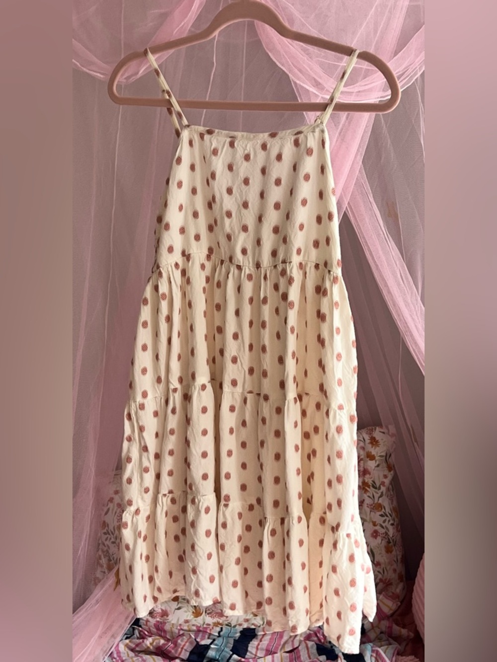 ☀️ Sim & Sam Polka Dot Tiered Mini Dress | Med | Pre-Loved | Beachy Days Ahead - Picture 2 of 13
